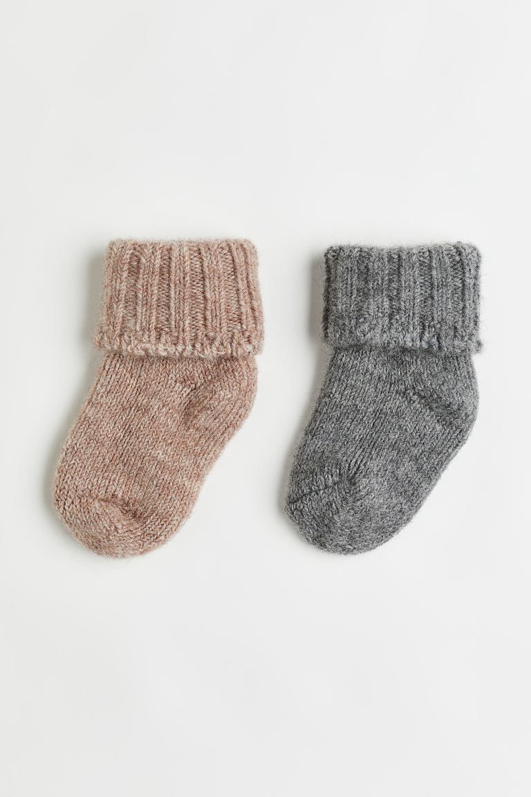 2-pack Thick Wool-blend Socks | H&M (US + CA)