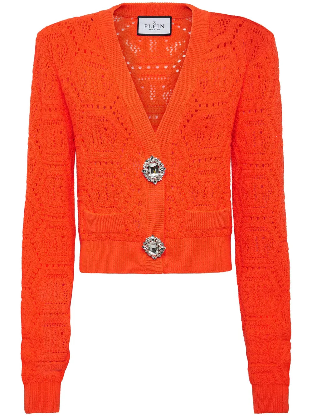Philipp Plein patterned-knit Cardigan | Orange | FARFETCH | Farfetch Global