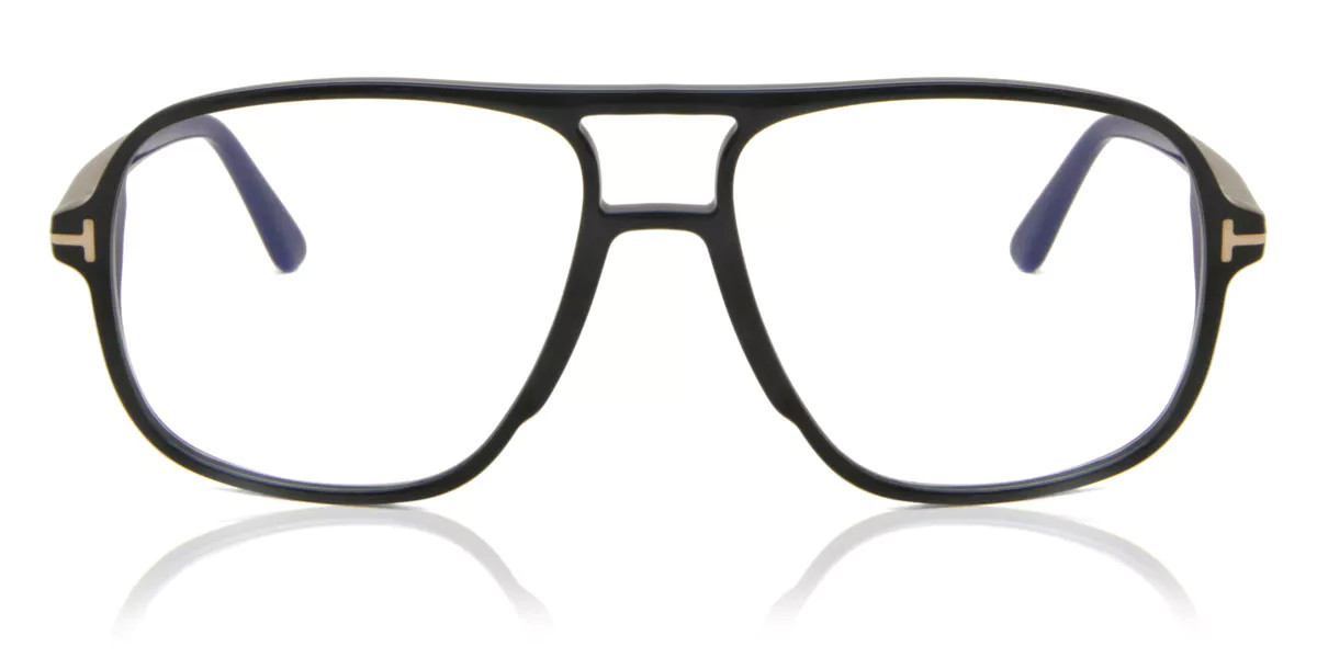 Tom Ford FT5737-B Blauw-Light Block 001 Zwart Heren Bril | SmartBuyGlasses Global