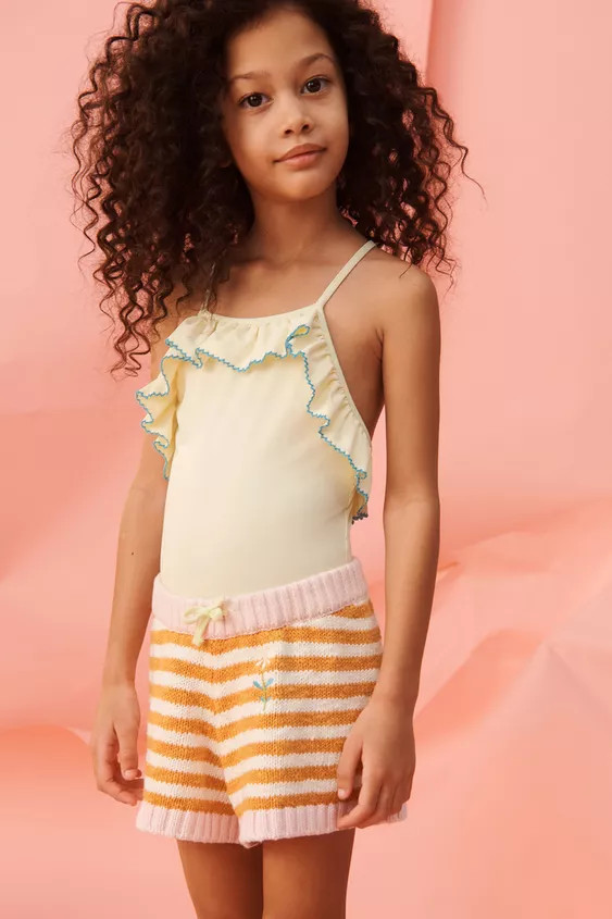 LIMITED EDITION EMBROIDERED CONTRAST SWIMSUIT | Zara Canada