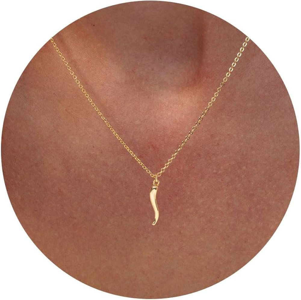 VRIUA Gold Necklace for Women, Dainty Star of David Necklace 14K Gold Plated Sun Lotus Flower Nec... | Amazon (US)