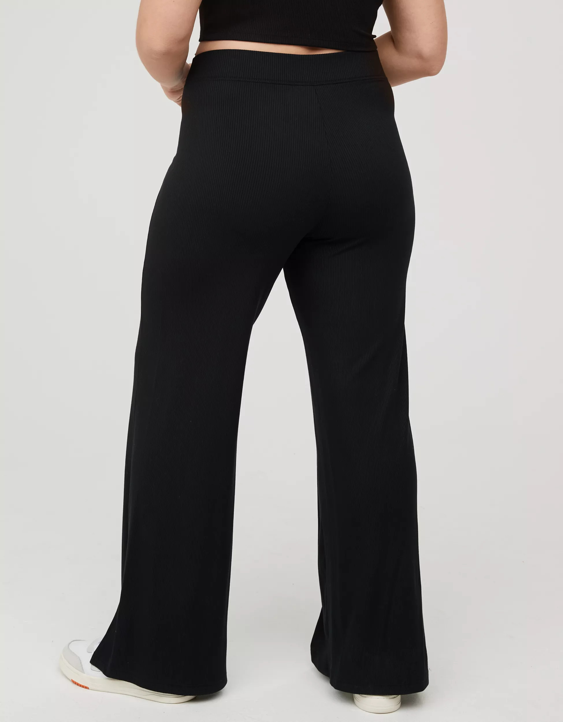 OFFLINE By Aerie Thumbs Up Heavyweight Ribbed Wide Leg Pant | Aerie