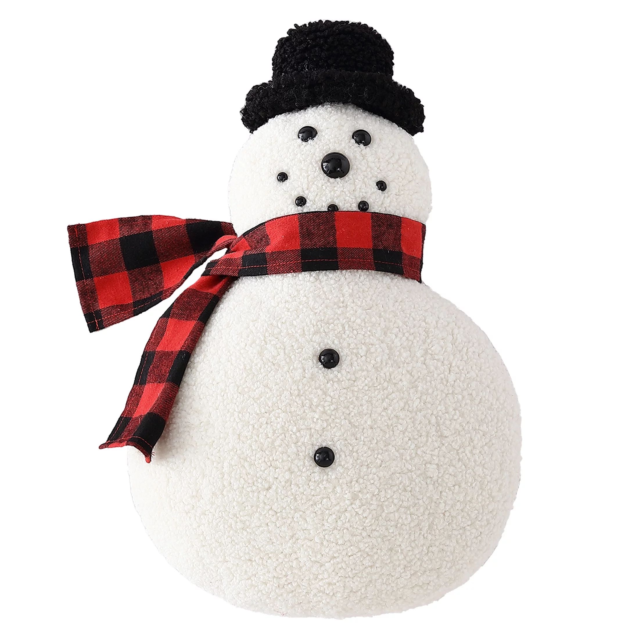 Mainstays, Snowman Shape Decorative Throw Pillow, Multi, 10" x 16", 1 Pack | Walmart (US)