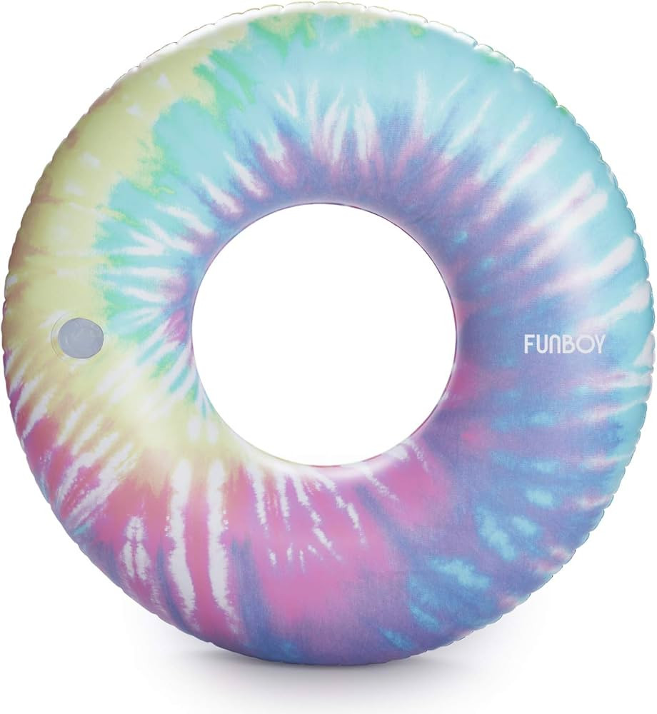 FUNBOY Giant Inflatable Tie Dye Tube Float, Donut Style Pool Float, Luxury Raft for Summer Pool P... | Amazon (US)