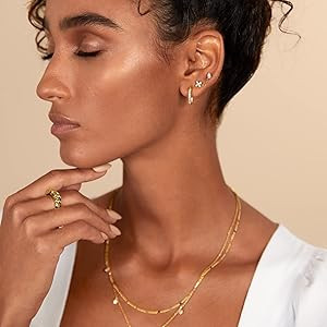 PAVOI 14K Gold Plated Solid 925 Sterling Silver Post Cubic Zirconia Flat Back Earrings for Women ... | Amazon (US)