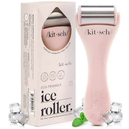 Kitsch Ice Roller for Face – Stainless Steel Face Ice Roller to Reduce Puffiness, Redness & Headaches – Cooling Facial Roller for Skin Care, Irritation Relief & Spa-Like Experience at Home - Pink | Amazon (UK)