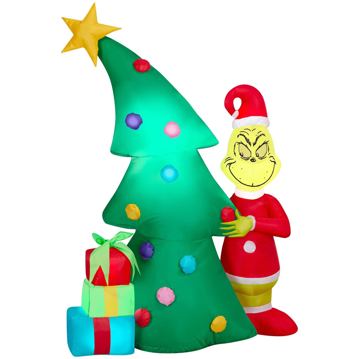 4' Dr. Seuss The Grinch with Tree Remote Controlled Christmas Inflatable Decoration | Target