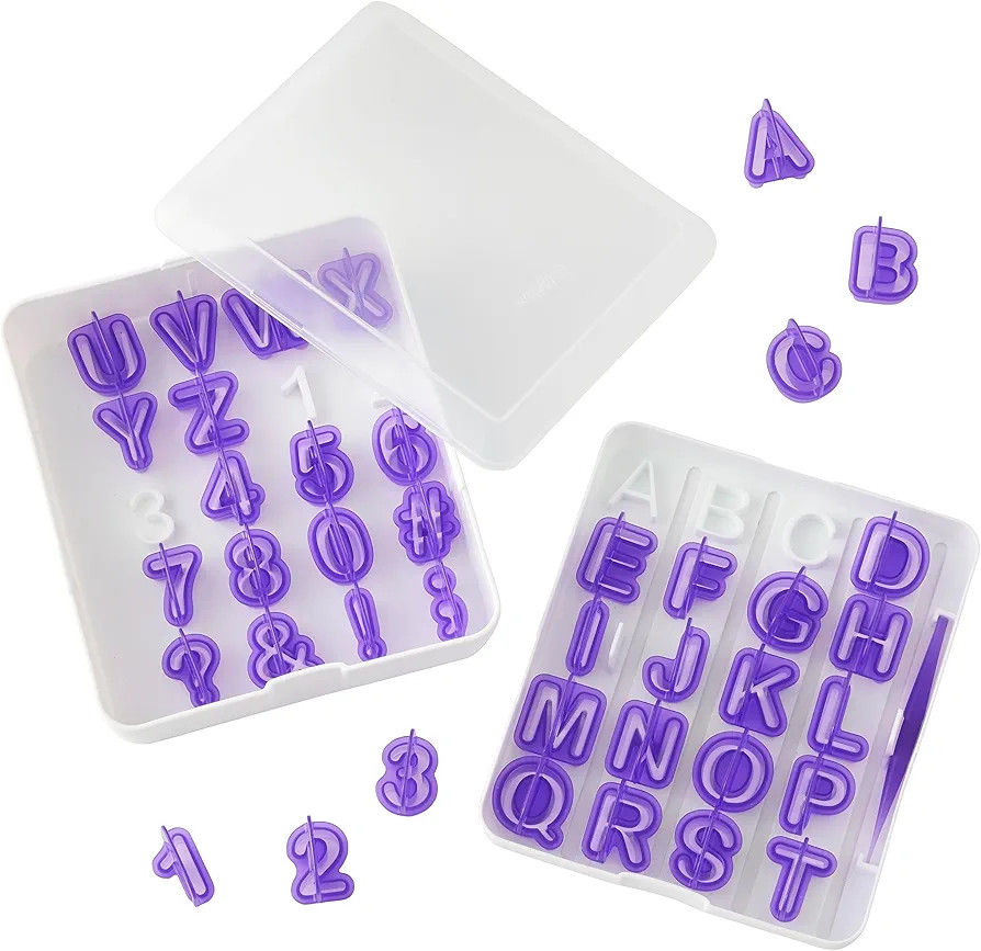 Wilton Fondant Letter and Number Stamp Set - Small Plastic Fondant Cutters Make It Easy to Press ... | Amazon (US)