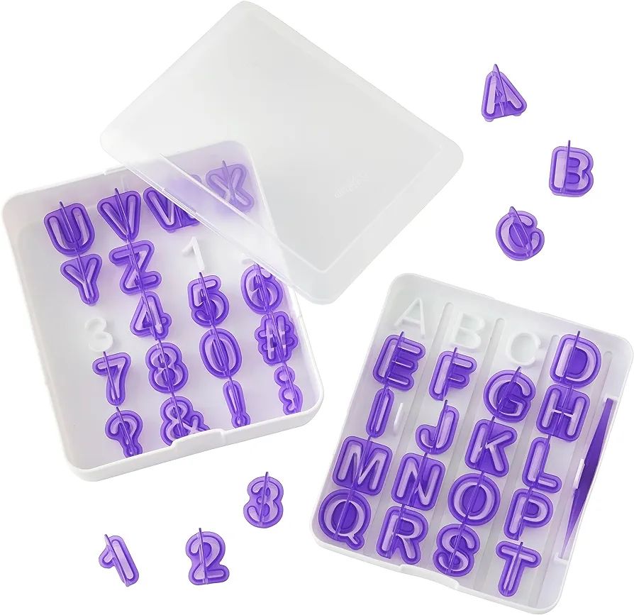 Wilton Fondant Letter and Number Stamp Set - Small Plastic Fondant Cutters Make It Easy to Press ... | Amazon (US)