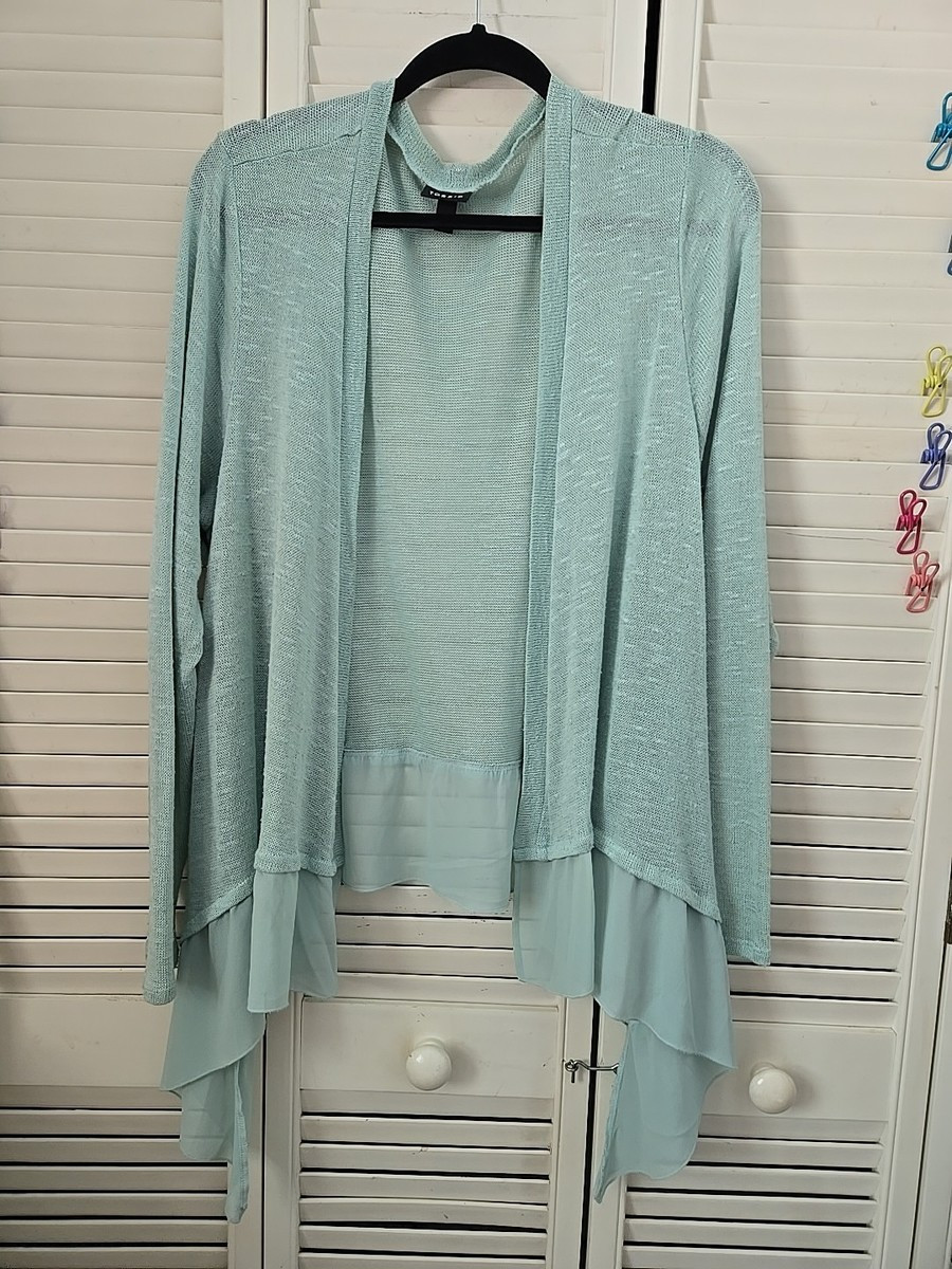 Torrid 2x Mint Green Open Front Cardigan Stretch Plus Long Sleeve GUC | eBay US