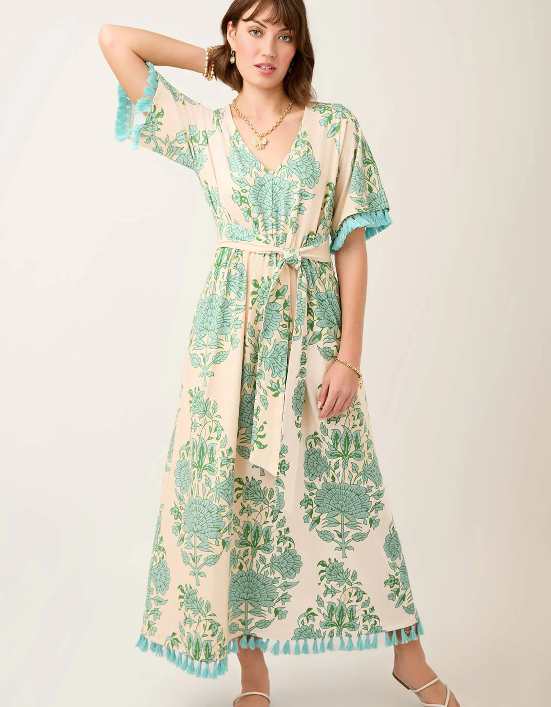 Adella Tassel Midi Dress Summer Boho | Spartina 449