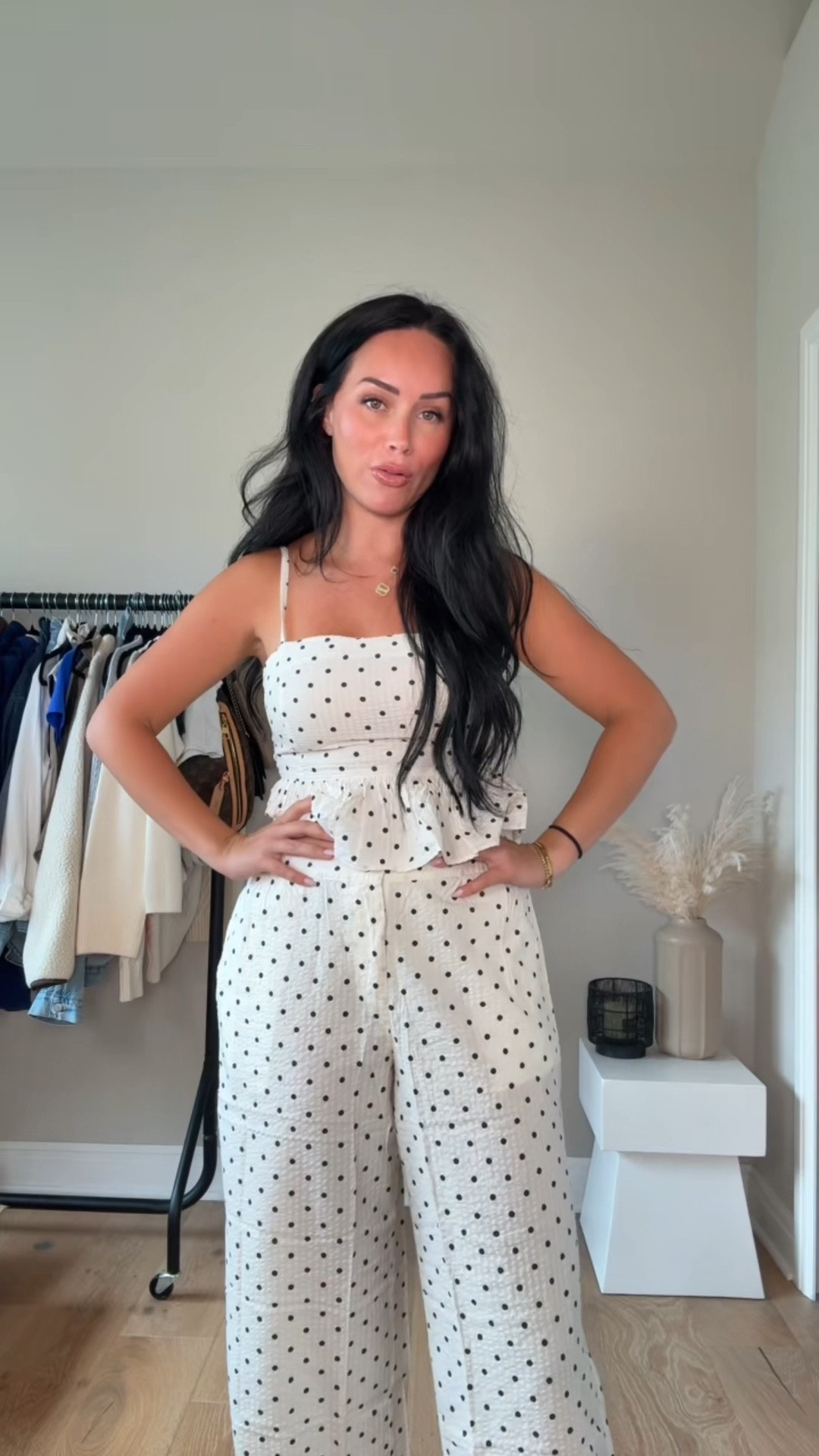 Such a cute sleep set!!! 🖤🤍 I will have these linked on my LTK in the Ae/ Aerie section! 

My sizing 5’7, 145lbs, 322dd
I’m wearing a size small tank, size medium pants! (Pants are big on me) 

#LTKU #LTKStyleTip #LTKFindsUnder100