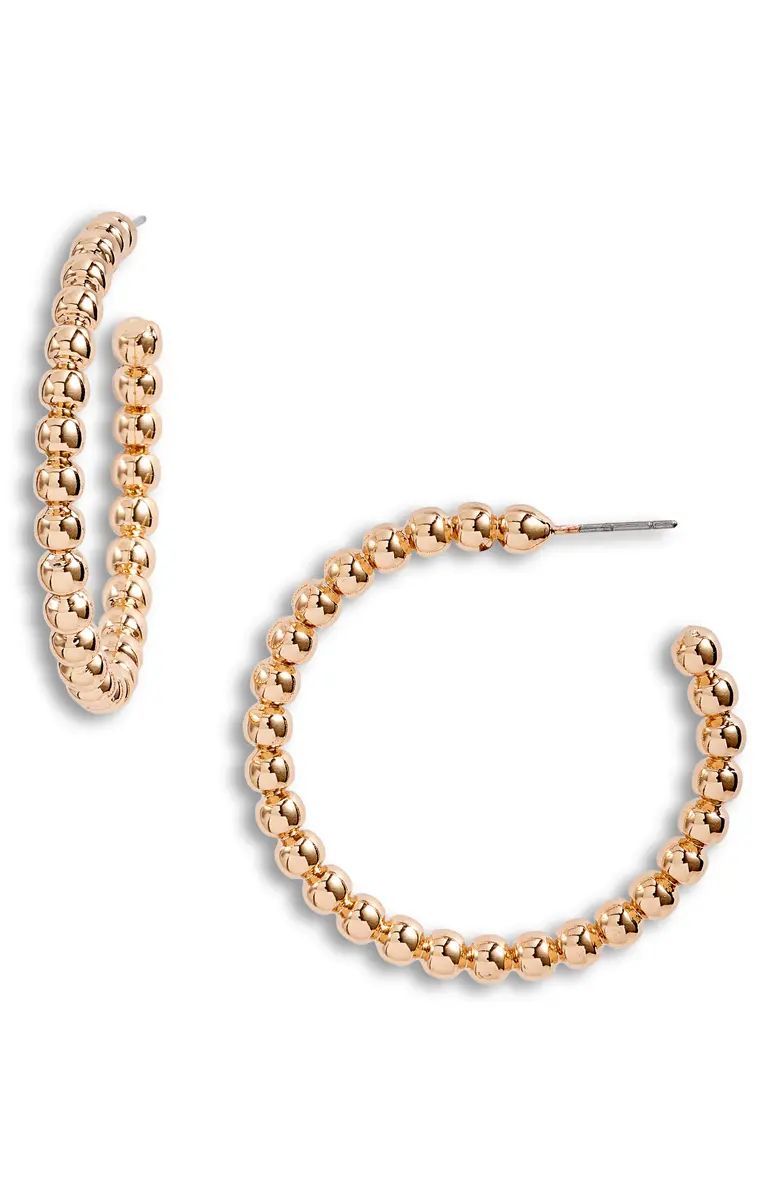 Nordstrom Casted Ball Chain Hoop Earrings | Nordstrom | Nordstrom