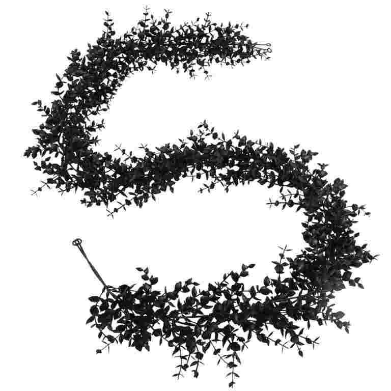 COM1950s Halloween Garland,Black Plastic Spooky Party Decorations with Vine Leaves,70 Inches Long... | Walmart (US)