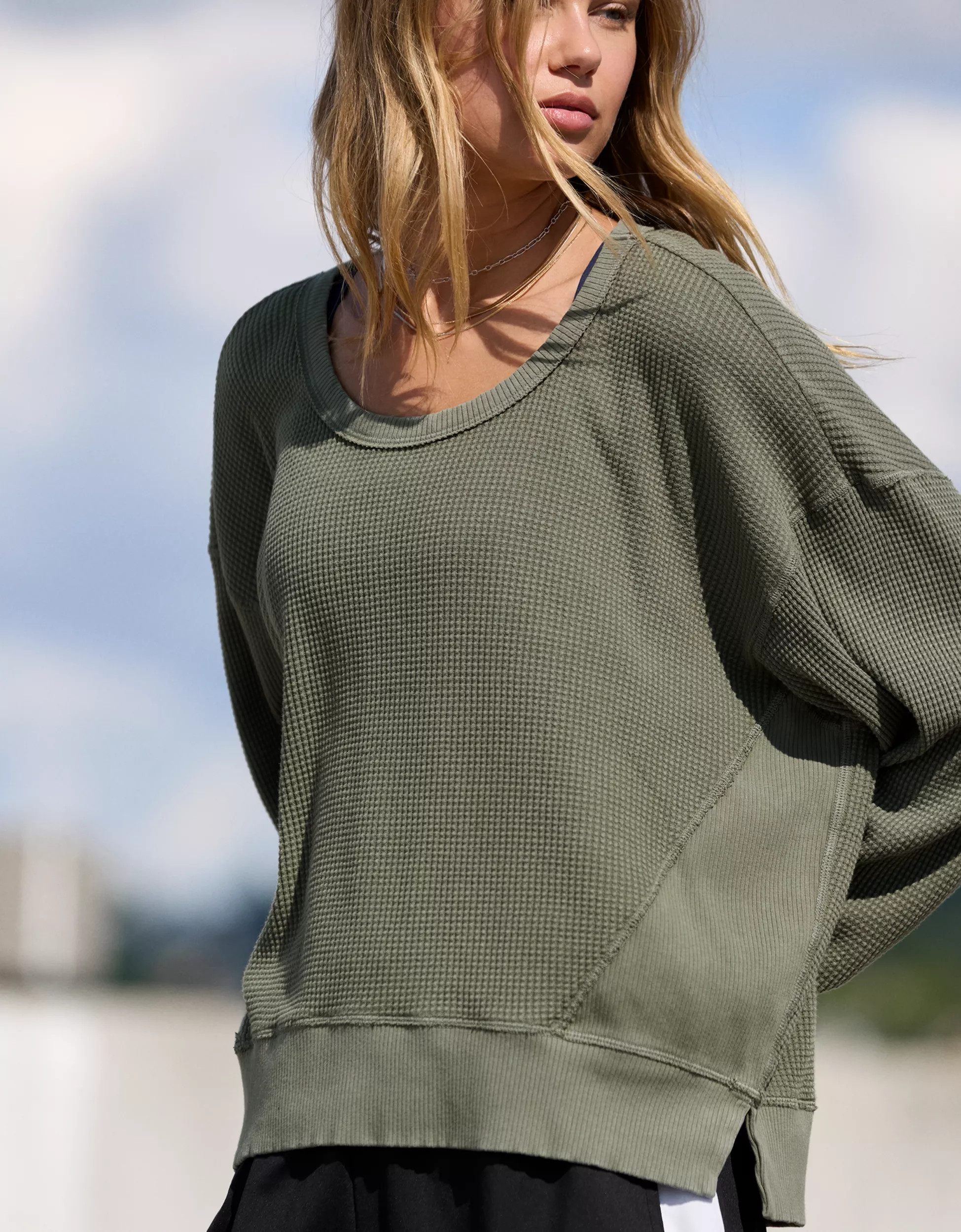 OFFLINE By Aerie Wow! Waffle T-Shirt | Aerie