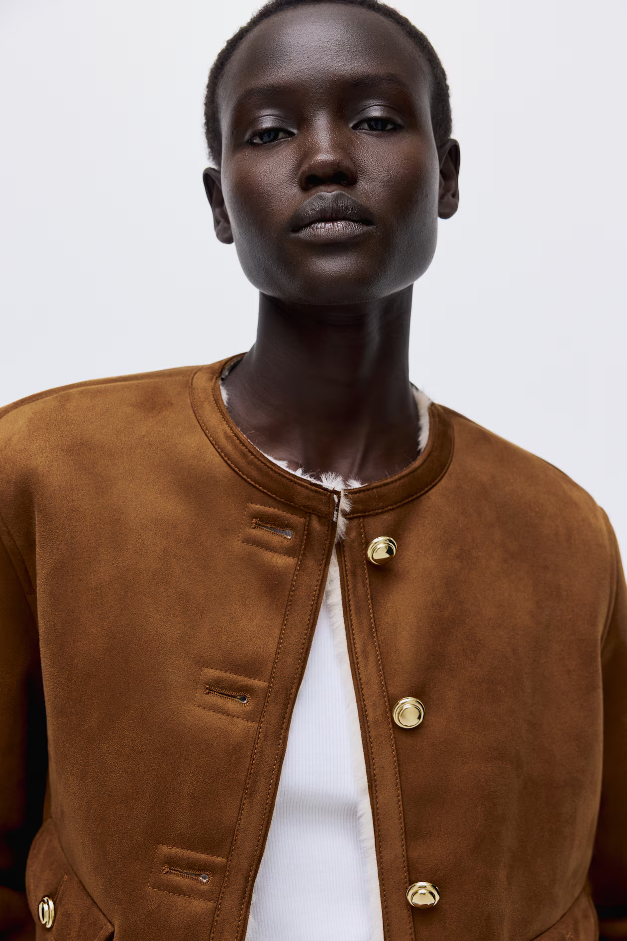 Pile-Lined Jacket - Brown - Ladies | H&M US | H&M (US + CA)