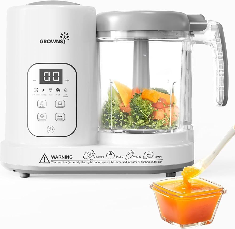GROWNSY Baby Food Maker | Baby food Processor | All-in-One Baby Food Puree Blender Steamer Grinde... | Amazon (US)