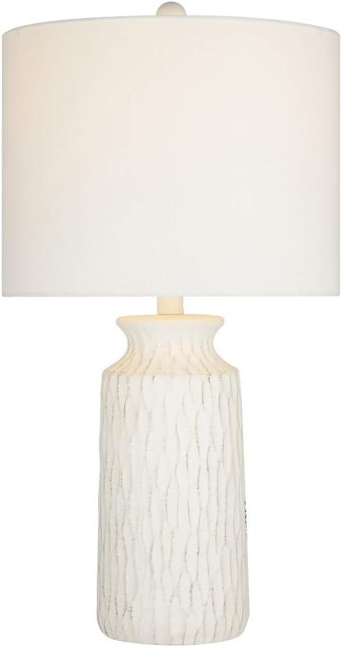 Amazon Brand – Stone & Beam Contemporary Textured 2-Tone Resin Table Lamp, LED Bulb Included, 2... | Amazon (US)