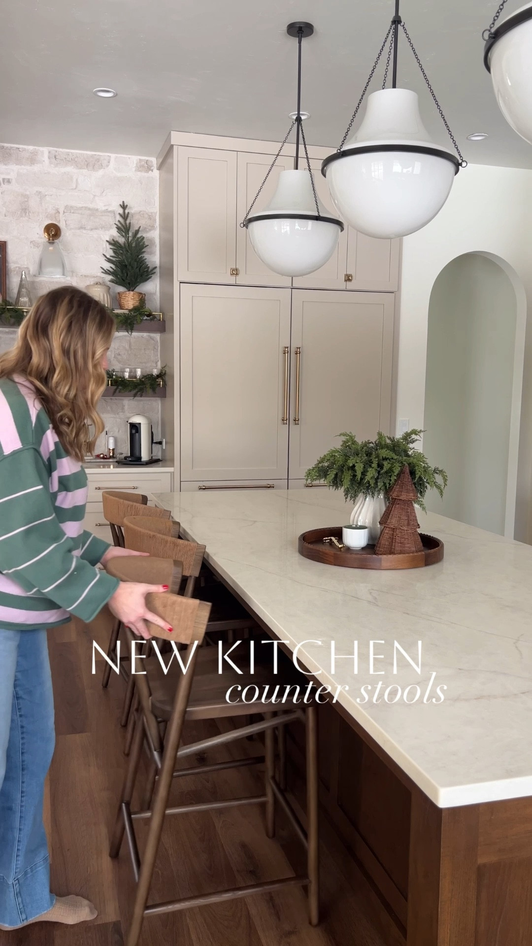 New counter stools I added to the kitchen! Fell in love with these and knew the dark wood and woven back would complement the kitchen island as well! Made of solid wood, very kid friendly & no assembly required! 
 I also linked some other options at various price points as well! 

Kitchen counter stools 
Kitchen stools 
Kitchen decor 
Kitchen lighting 
Winter decor 
Kitchen ideas 


#LTKHome #LTKSaleAlert #LTKdayinmylife