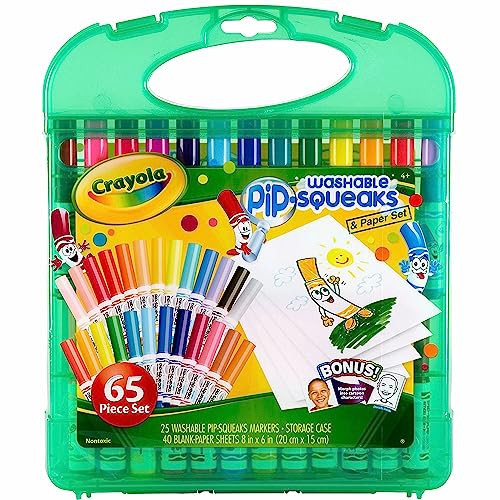 Crayola Pip-Squeaks Washable Marker Set (65ct), Holiday & Christmas Gifts for Kids, Coloring Set, Art Supplies for Kids, Drawing & Craft Kit, Travel Activity, 4+ | Amazon (US)