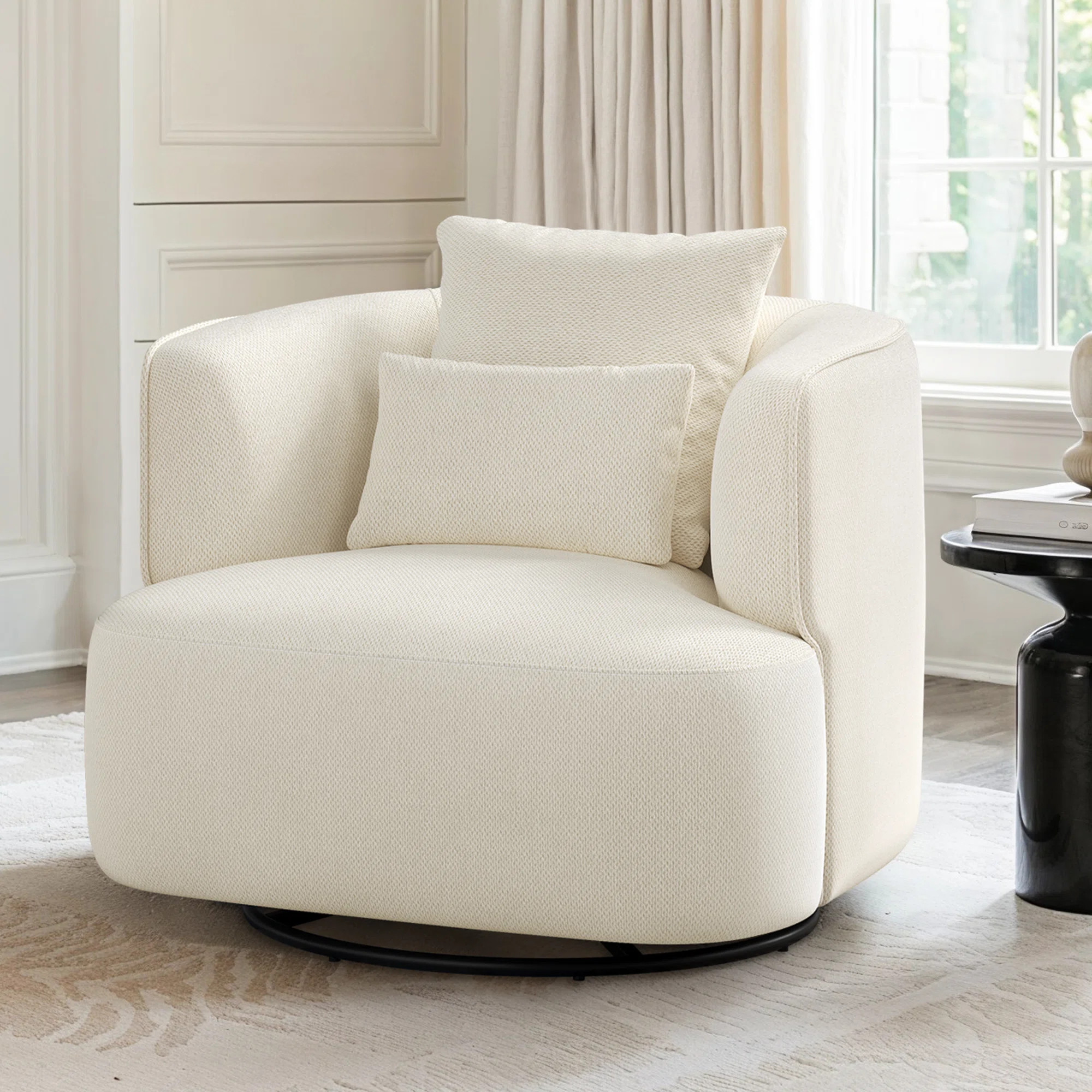 Latitude Run® Darna 32.3" Wide Upholstered Swivel Accent Chair & Reviews | Wayfair | Wayfair North America