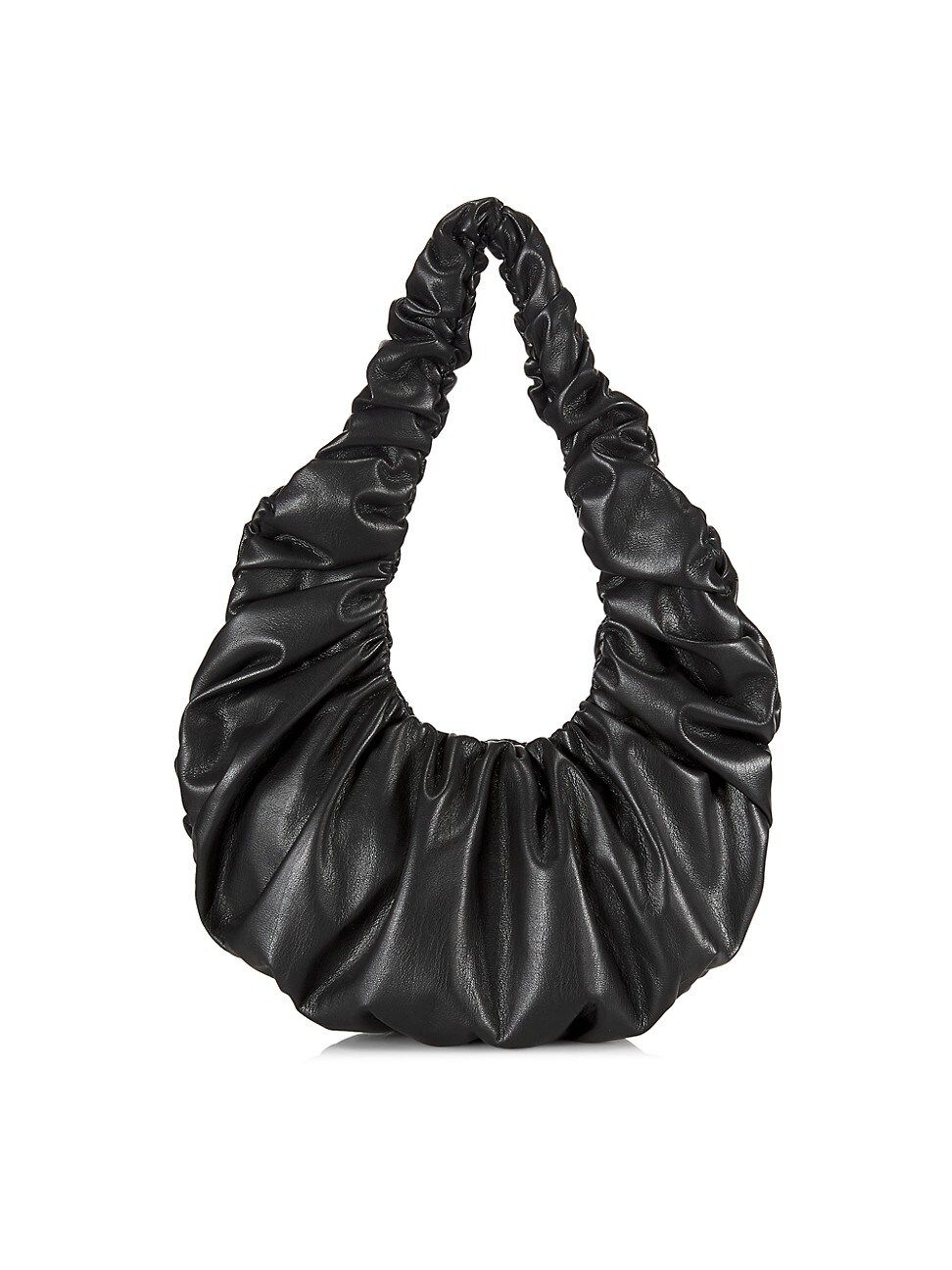 Nanushka Anja Baguette Ruched Faux Leather Shoulder Bag | Saks Fifth Avenue
