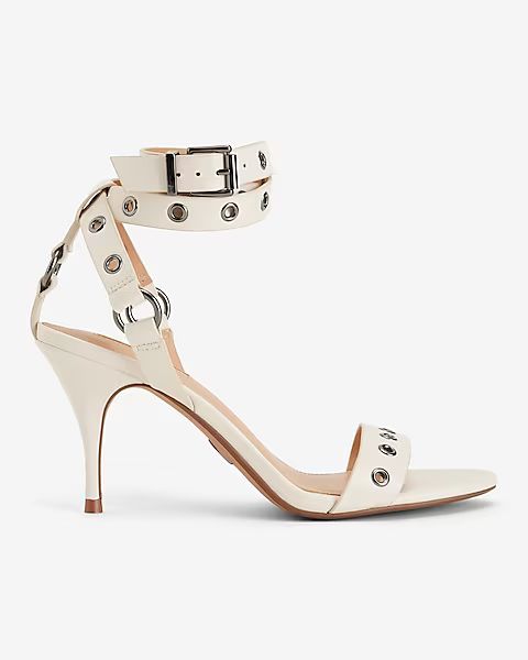 Brian Atwood x Express Grommet Ankle Strap Heeled Sandals | Express (Pmt Risk)