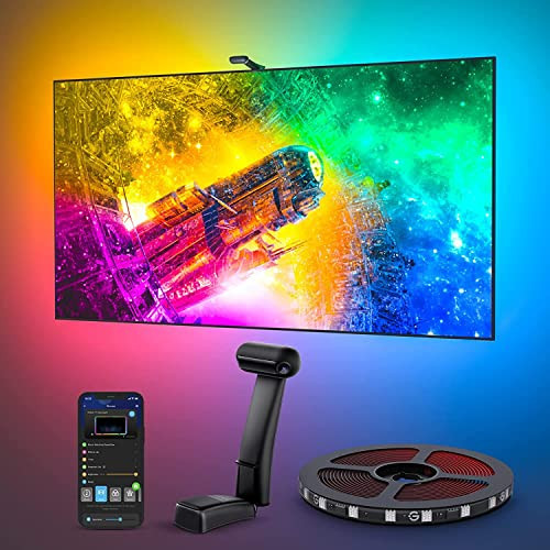 Govee Envisual TV LED Backlight T2 with Dual Cameras, 11.8ft RGBIC Wi-Fi LED Strip Lights for 55-65 inch TVs, Double Strip Light Beads, for Home Decorations, Smart App Control, Music Sync | Amazon (US)
