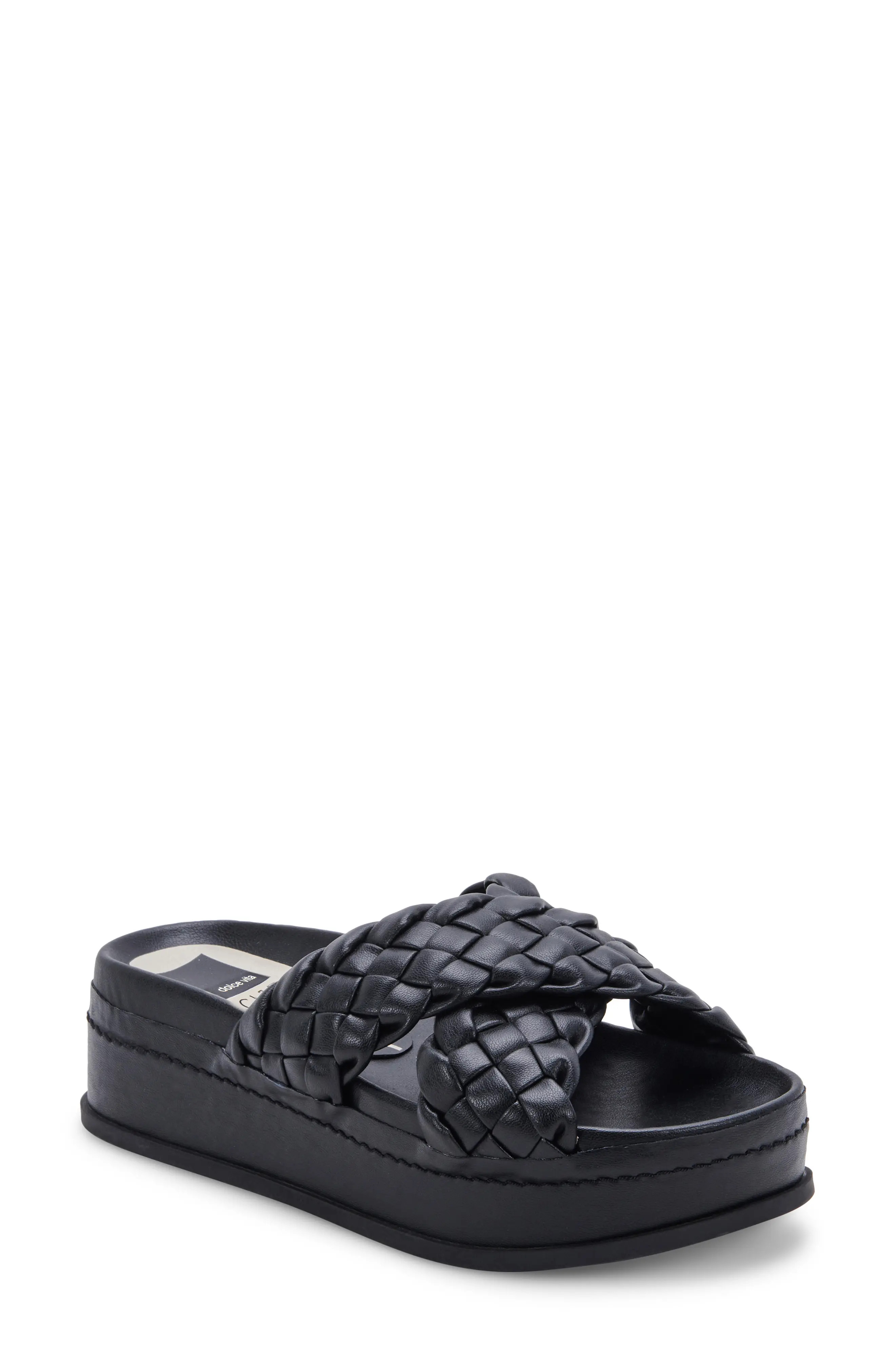 CLEAR BY DOLCE VITA Dolce Vita Wrenly Platform Slide Sandal in Black Stella at Nordstrom, Size 8.5 | Nordstrom