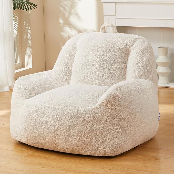 Homguava Bean Bag Chair Sherpa Bean Bag Lazy Sofa Beanbag Chairs for Adults with High Density Foa... | Amazon (US)