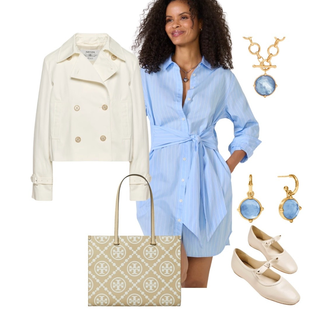 Loving these cute ballet flats with the pretty bow on top! Looks so good with this classic shirt dress for the spring!!
The shoe is available in black too!

#LTKOver40 #LTKSeasonal