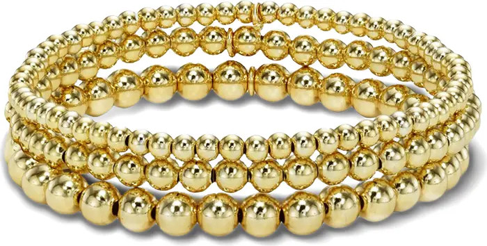 Set of 3 Stretch Beaded Bracelets | Nordstrom
