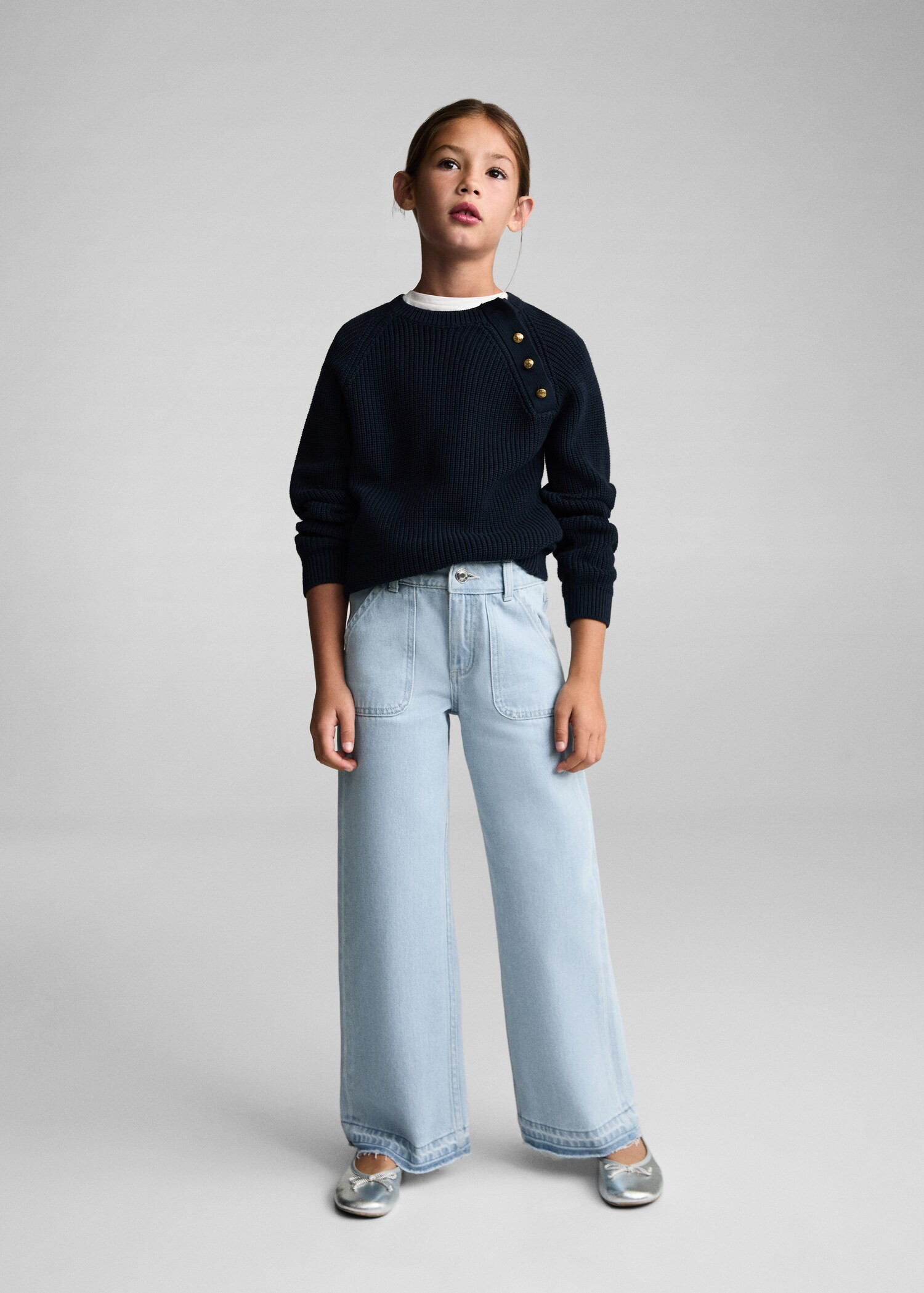 Wide-leg jeans with pockets - Kids | MANGO USA | Mango (US/MX/AU)