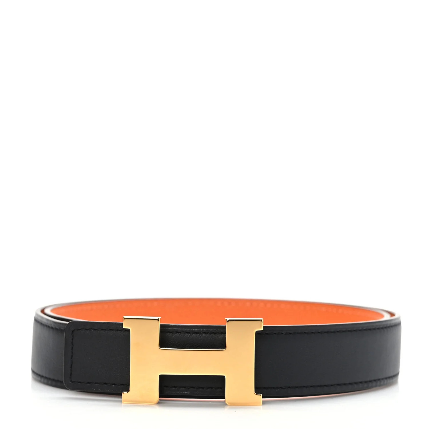 Swift Epsom 24mm Constance H Belt 70 Black Orange | FASHIONPHILE (US)