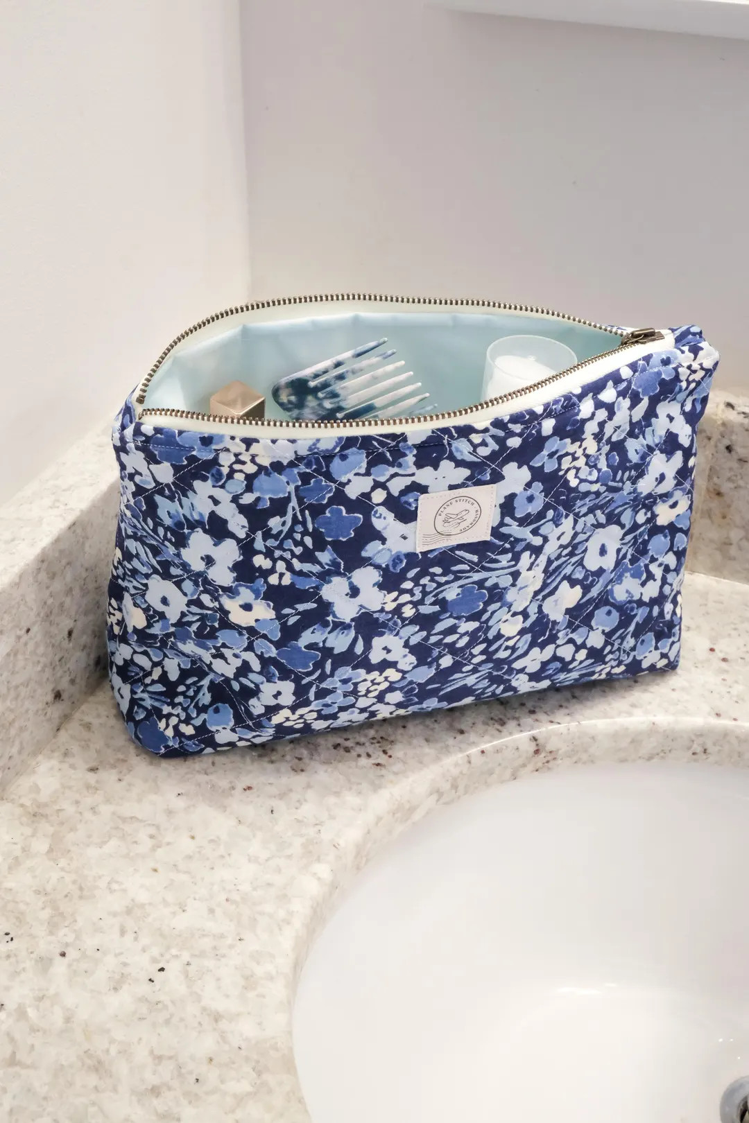 Waterproof Lined Makeup Bag/ Large Travel Cosmetic Bag - Etsy | Etsy (US)