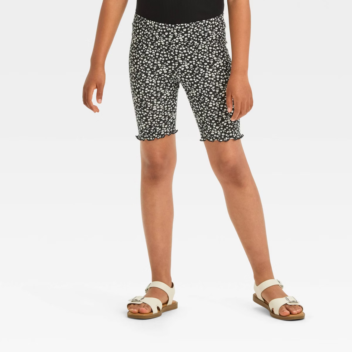 Girls' Ribbed Stretch Bike Shorts - Cat & Jack™ | Target