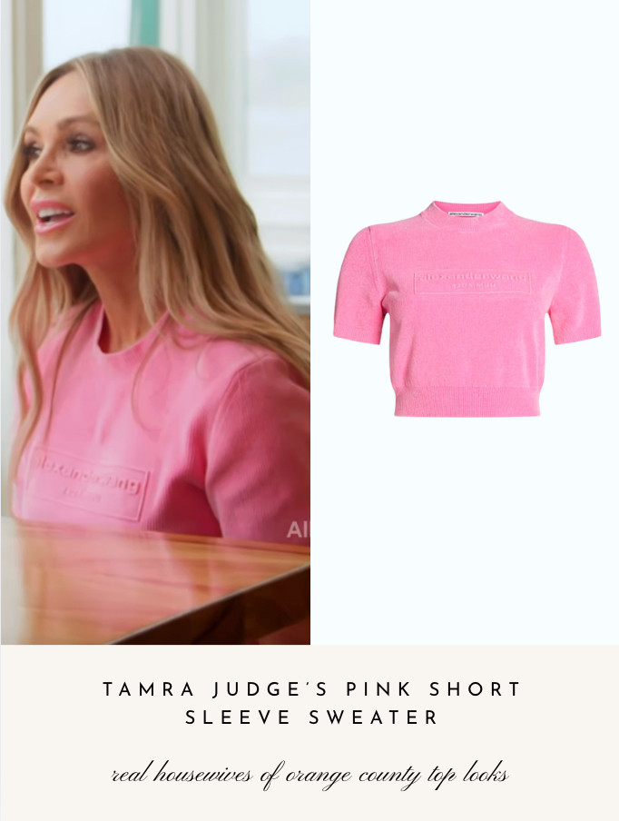 Tamra Judge's Pink Short Sleeve Sweater  

 