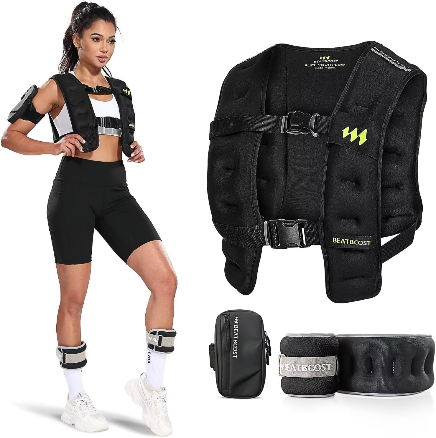 Weighted Vest for Men Women 10lb | 15lb | 20lb Weight Vest with Ironsand for Walking Strength Tra... | Amazon (US)