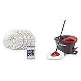 O-Cedar EasyWring Spin Mop Microfiber Refill (Pack of 4) & EasyWring Microfiber Spin Mop, Bucket Flo | Amazon (US)