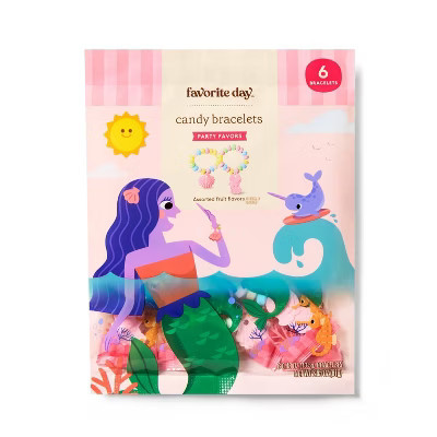 Mermaid Candy Bracelets Party Favors - 2.85oz/6ct - Favorite Day™ | Target