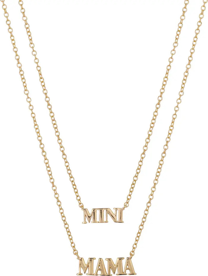 LA ROCKS 'Mini' & 'Mama' Pendant Necklace Set | Nordstromrack | Nordstrom Rack