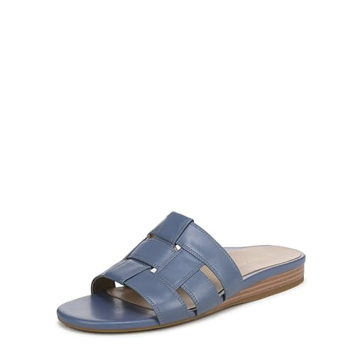 Vionic Women's Glendora Slide Sandal Pacific Blue Leather 8.5 M | Amazon (US)