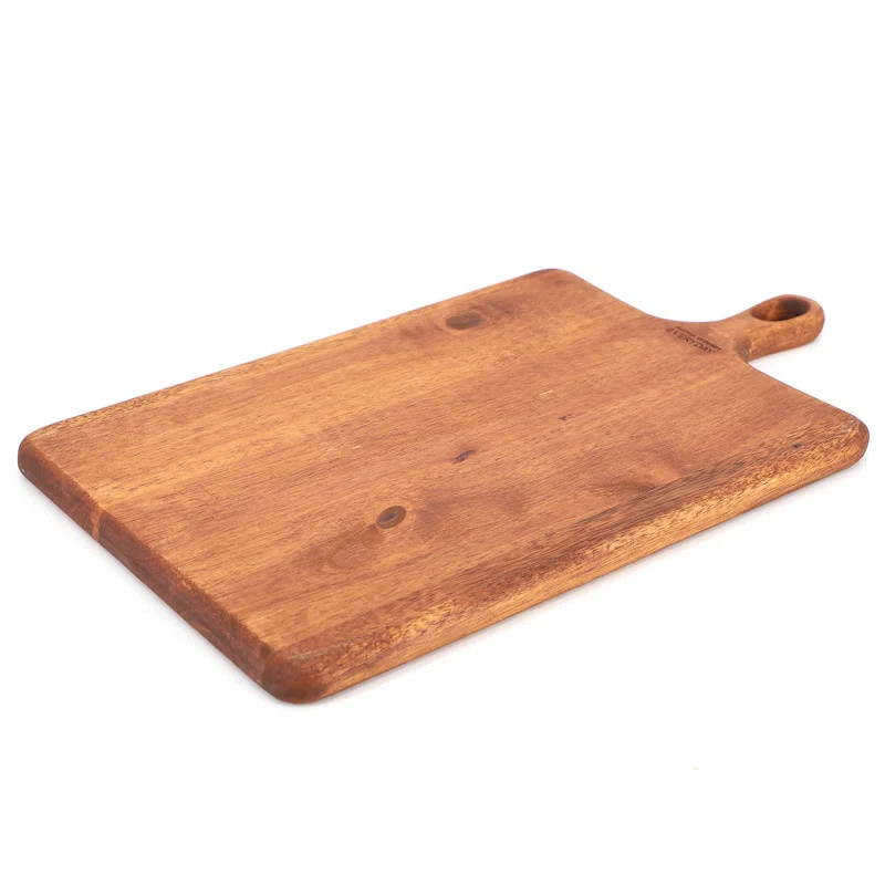 Martha Stewart Everyday Westhaven 18 Inch Acacia Wood Paddle Serving Board in Dark Brown | Wayfair North America