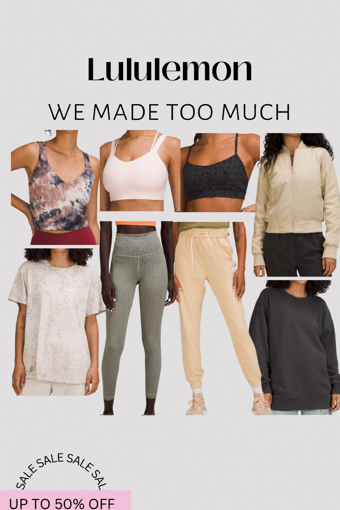 Lululemon we made too much sale

#LTKsalealert #LTKSeasonal #LTKstyletip