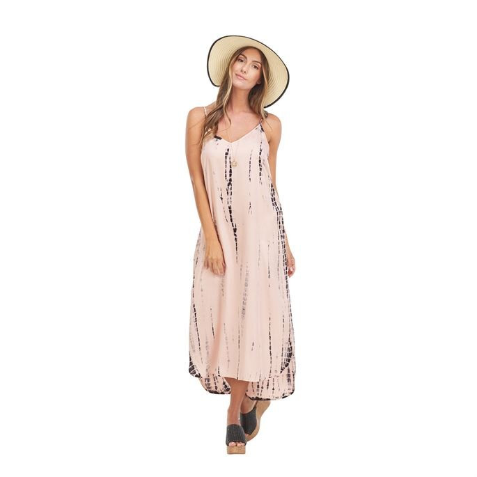 Amma Tie Dye Midi Dress in Pink | Mud Pie (US)
