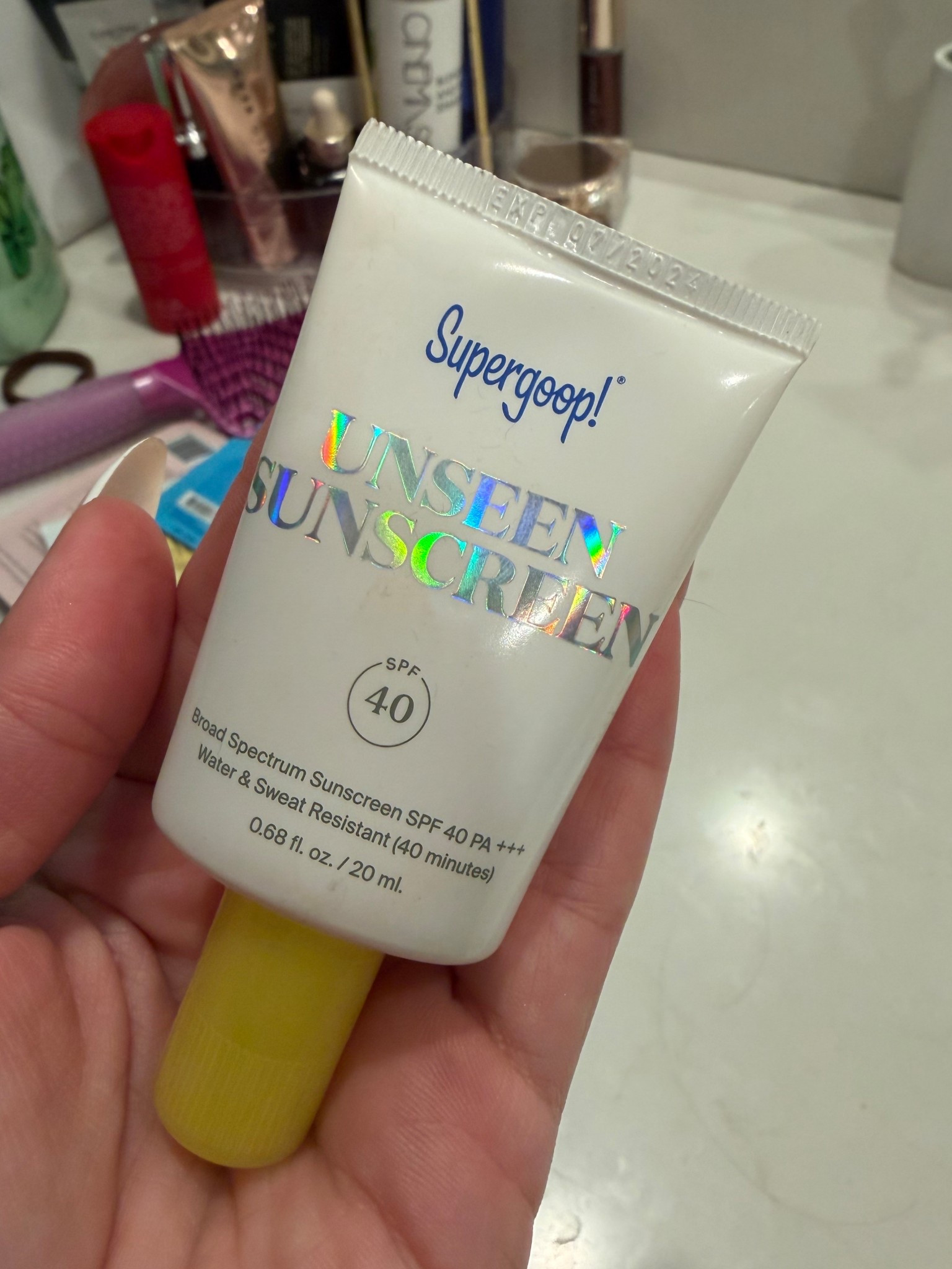 SPF protection for face, I love this sunscreen because you still can apply make up on top of this and it stays pretty good #spf #cosmetics