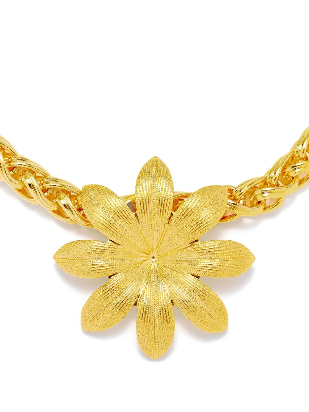 DESTREE Elizabeth floral-detail Necklace  | Gold | FARFETCH | Farfetch Global