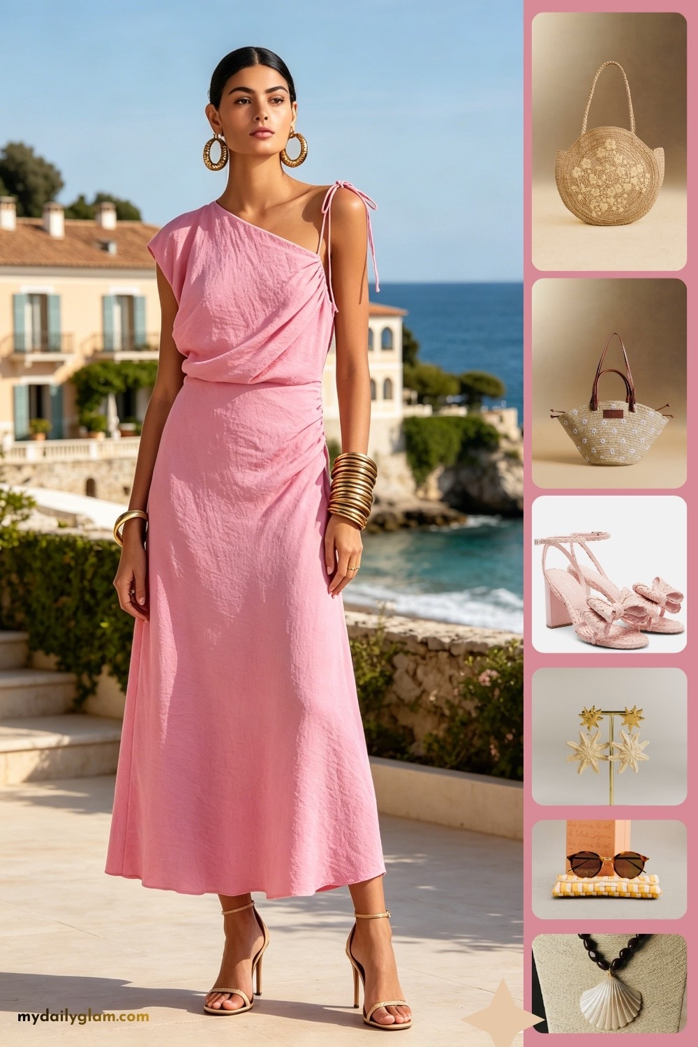 Styled with soft pastels and woven details for that coastal chic vibe
This one-shoulder pink midi dress is made for sunlit seaside days.
Effortlessly elegant, perfectly polished for every coastal occasion.

Pink One-Shoulder Midi Dress, Coastal Chic Style, Seaside Summer Outfit
#CoastalChic #PinkDress #SummerStyle

#LTKootd #LTKOver40 #LTKTravel