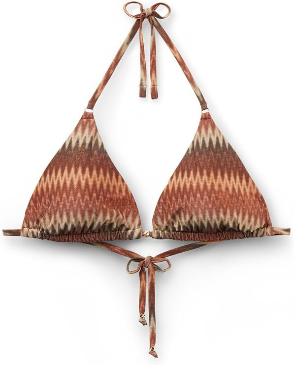 CALZEDONIA Woman's Golden Chevron Triangle Swimsuit Top | Amazon (US)