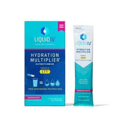 Liquid I.V. Hydration Multiplier Vegan Powder Electrolyte Supplements - Passion Fruit - 0.56oz ea... | Target